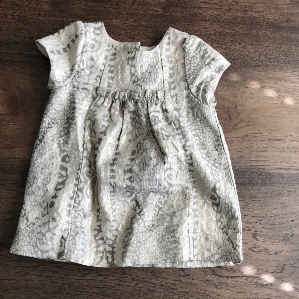 Peek brand 12-18 mos metallic leopard dress